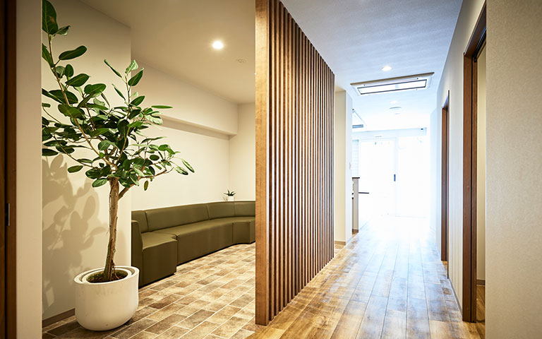 メンズルシア大阪心斎橋院の待合イメージ